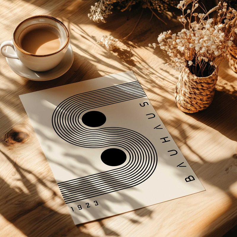 Impression Bauhaus, H 37,25 po x l 25,25 po, Sans cadre, papier
