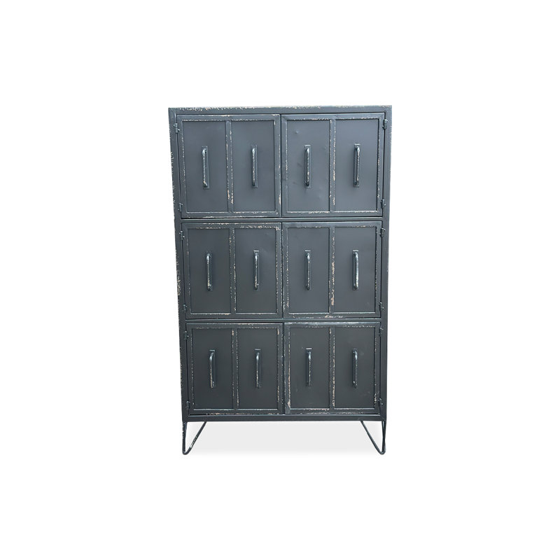 Armoire d'appoint moderne en fer noir, Noir