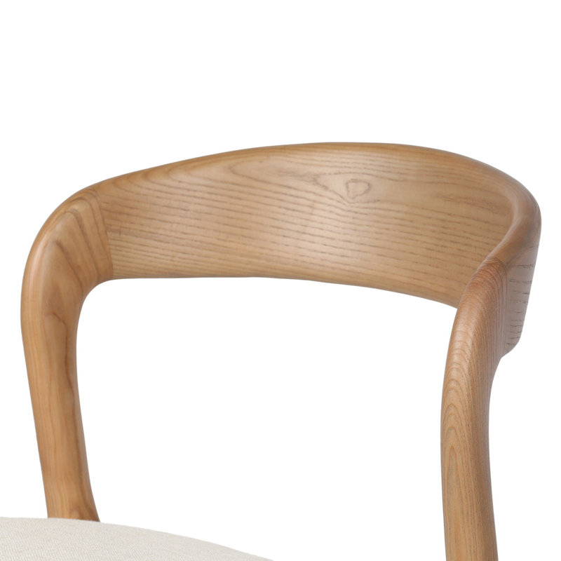 Amare Stool, Counter Stool (26.5" Seat Height), Alcala Cream Polyester Blend/Amber Ash