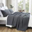Couverture à grand tissage gaufré gris foncé-119070201-119070209