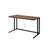 Walnut and Black Writing Desk with USB Port