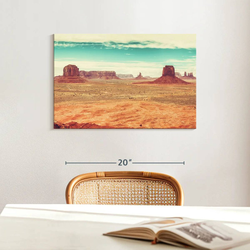Panoramic Monument Valley Desert, 16" H x 24" W