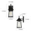Ayala 1-Light Black Contemporary Outdoor Wall Sconces