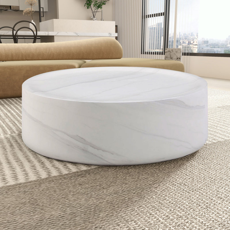 Tables basses 35,43 "pour le salon, H 12 po x L 35,43 po x l 35,43 po, Blanc