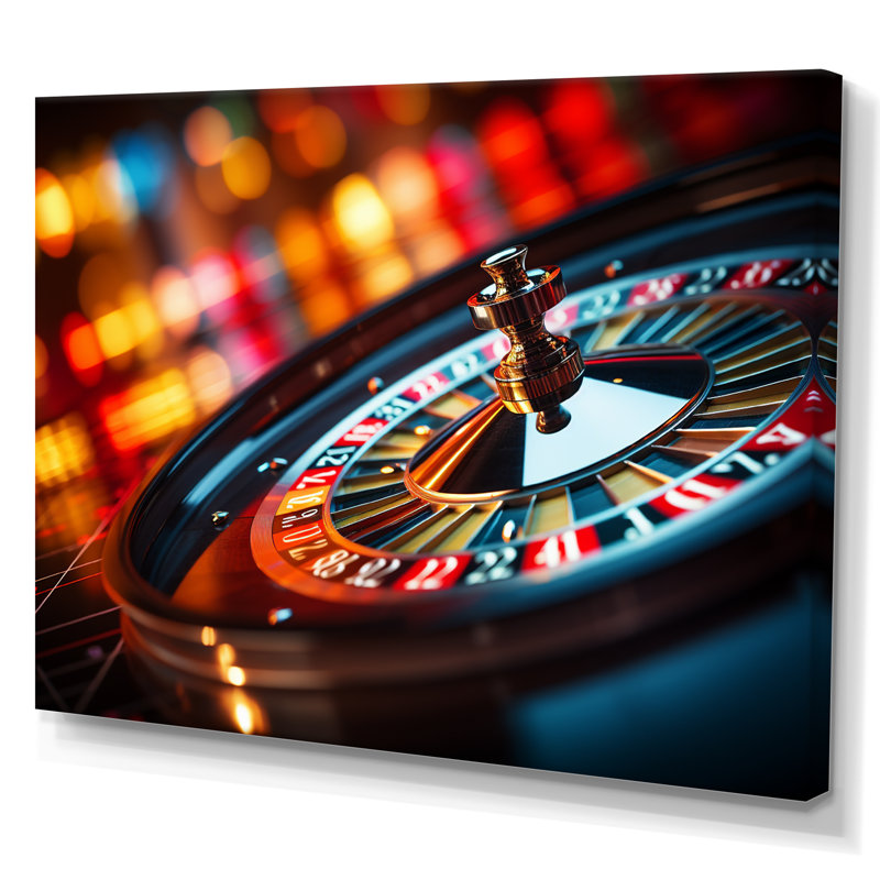 «Casino Royale Roulette IV», art mural sur toile, H 12 po x l 20 po, Toile tendue