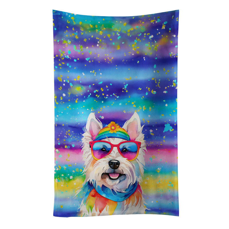 Serviette de cuisine Westie Hippie Dawg