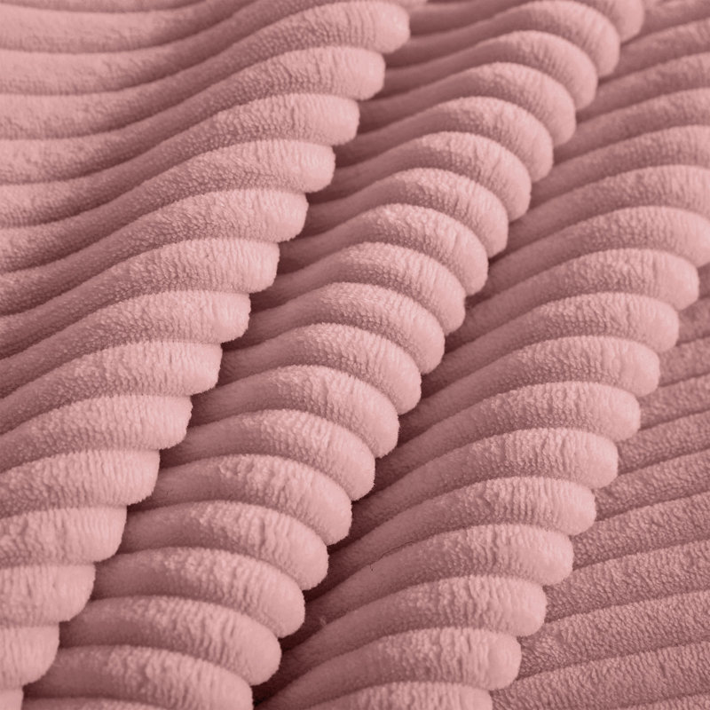 Martha Ottoman Corduroy -Pink, Pink