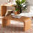 Bali & Pari Guevara Bohemian Light Honey Fluted Rattan Coffee Table