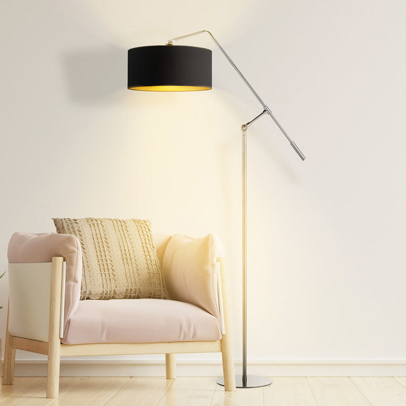 170cm Task Floor Lamp, White, Black