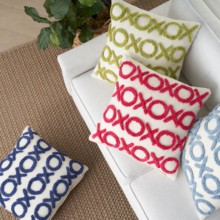 Allyson Square Pillow Cover & Insert Etta Avenue Color: White/Cream, Size: 20 x 20