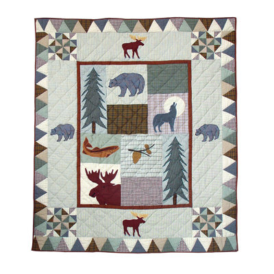 Mountain Whispers Quilted Throw Blanket