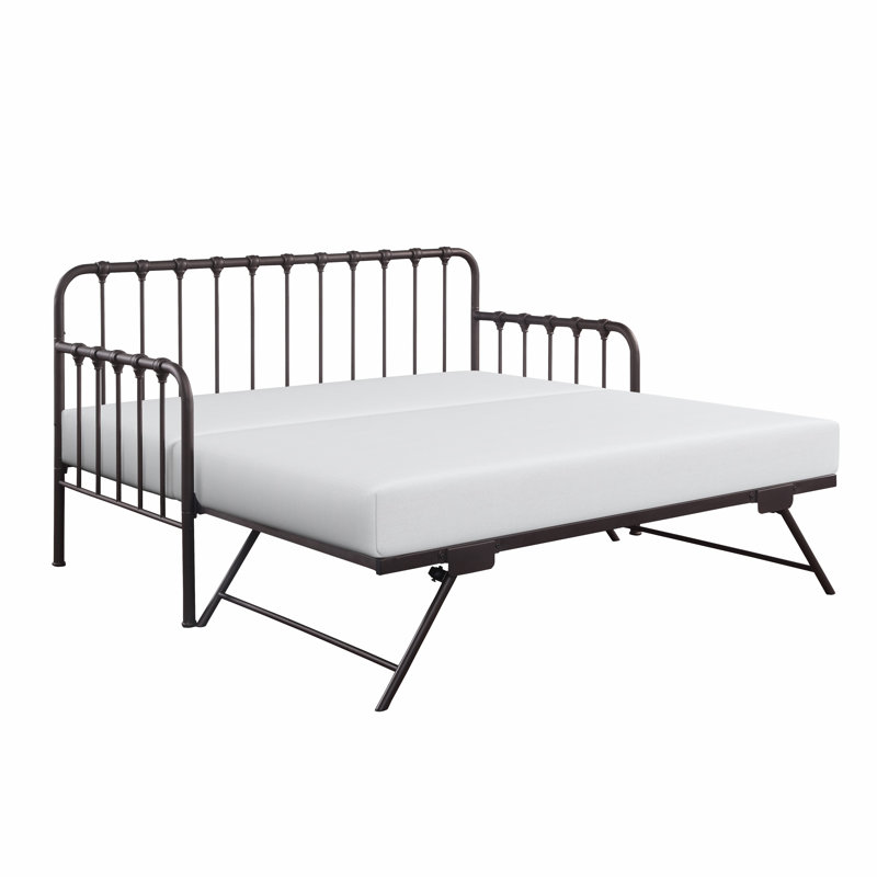 Méridienne avec lit gigogne relevable 1pc, Bronze