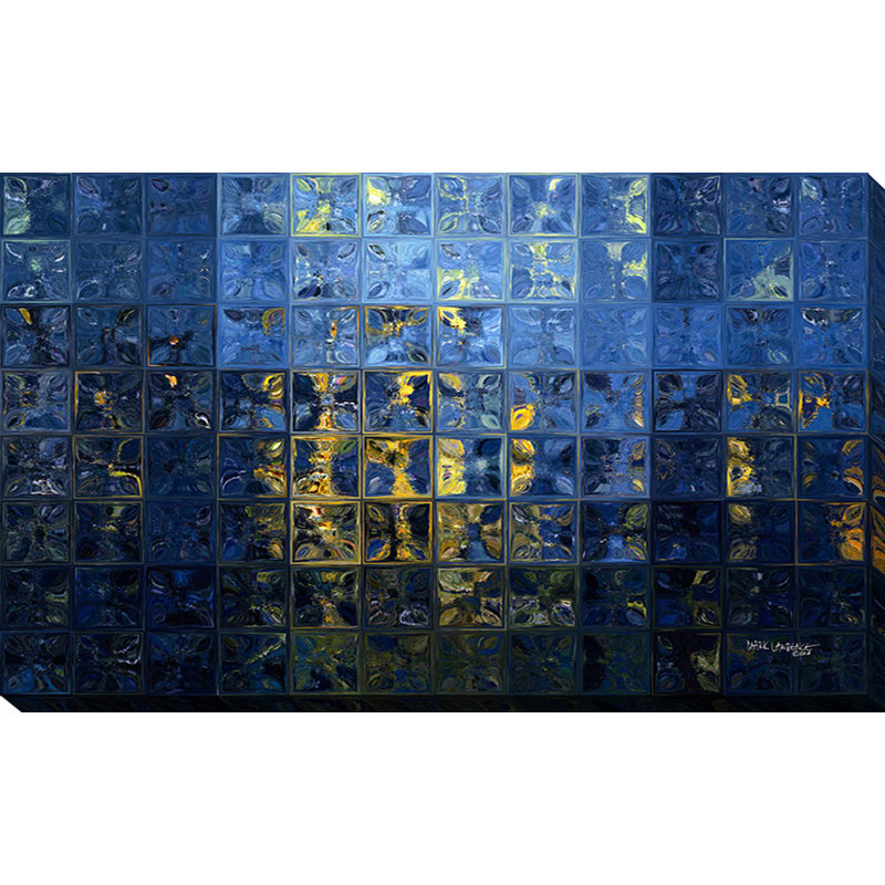 « méditerranéen », reproduction d’art sur toile, H 24 po x l 40 po x P 1,5 po, Toile tendue