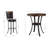 Aleira 2-Person Round Manufactured Wood Dining Set with Swivel Stools