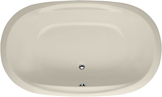 Builder Dual Oval 74'' L Soaking Bathtub, Biscuit