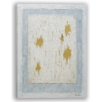 “Golden Horizon” – Modern Abstract Textured Canvas Wall Art