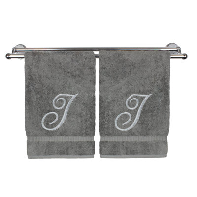 Ensemble de serviettes 2 pièces 100% coton Monogrammed