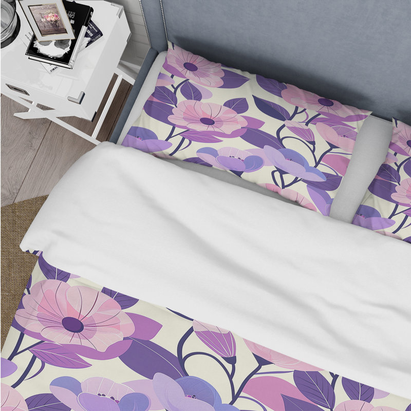 Ensemble de housse de couette Mid-Century, Housse de couette très grand + 2 taies décorativ