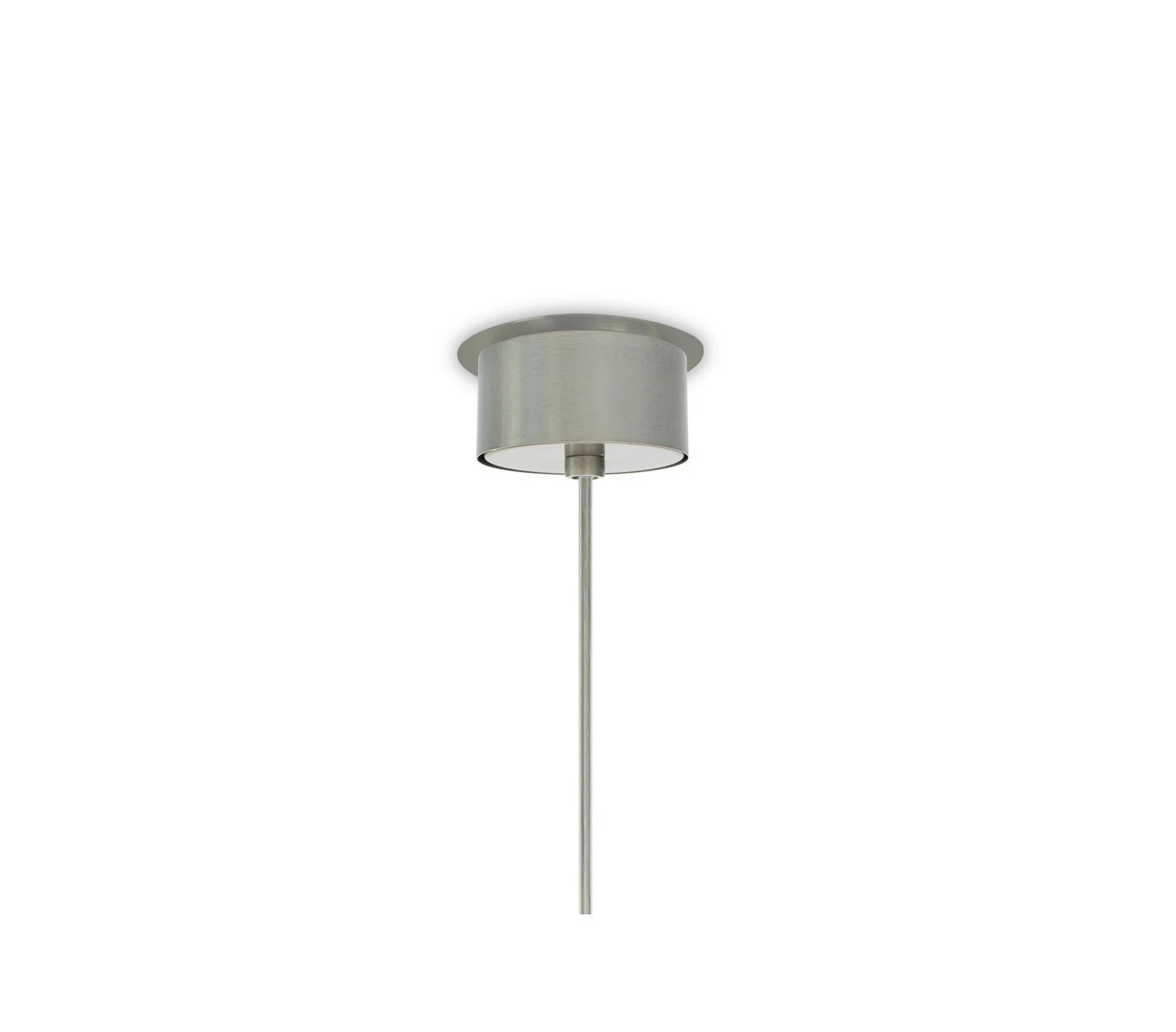 Single Light Dimmable Pendant, Ivory White, Nickel, 11" H x 18.1" W x 18.1" D