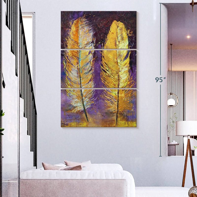 Kerner Gold Feathers, 38" H x 24" W