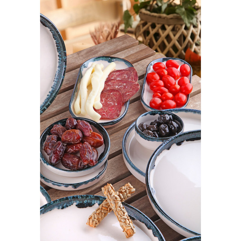 Momsen Ceramic Dinnerware, Blue/White