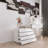 Extended Desktop 10 Drawers Chest Of Drawer Without Handle White Colour Vanity