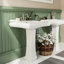 Lavabo de salle de bain rectangulaire en porcelaine vitreuse avec trop-plein Apex-99407255-96123226