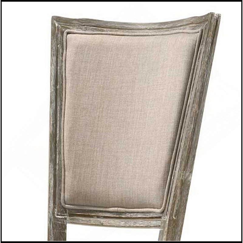 Ensemble de 2 chaises d'appoint rembourrées beige et gris récupéré