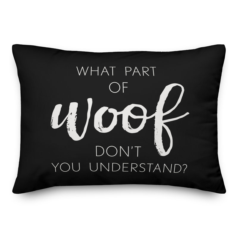 Outdoor Reversible Throw Pillow, H 18 po x l 25 po, Noir