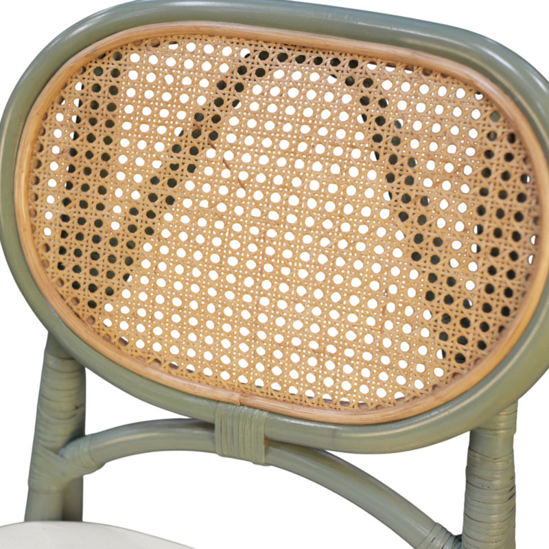 Chaise en rotin Aileen - vert, Vert