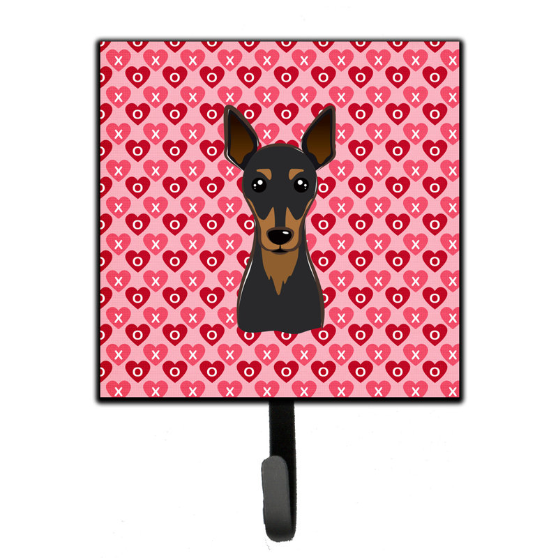 Organisateur de clés murales avec crochets clés chocolat labrador Brister, Brun/vert/noir, Pinscher nain