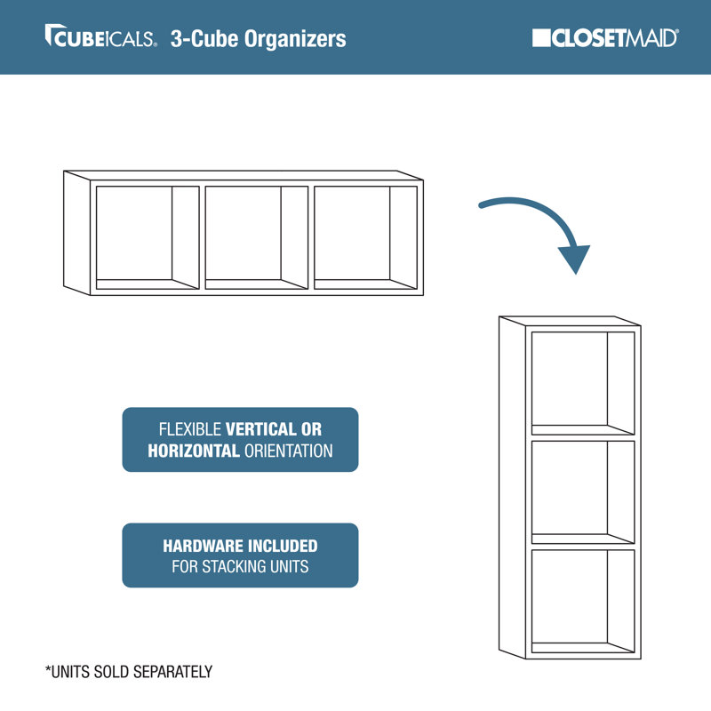 Cubeicals 35.91'' H x 12.24'' W 3-Cube Bookcase, Espresso