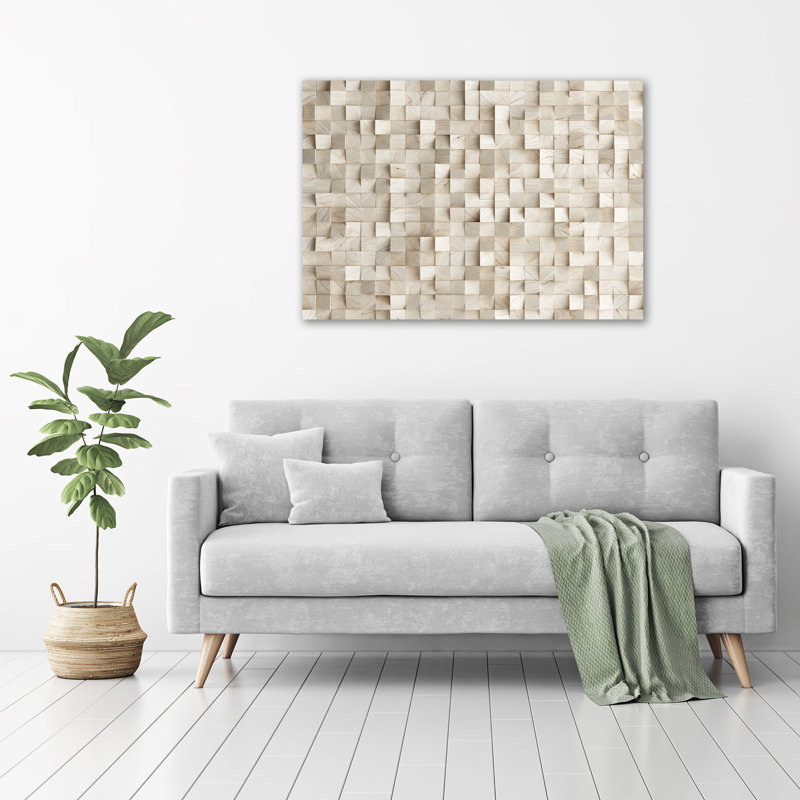 Wooden Cubes - Wrapped Canvas Print