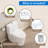 Modern Elongated Toilet, One Piece Toilet 1.0/1.6 GPF MaP 1000g Comfortable Chair Height Toilet