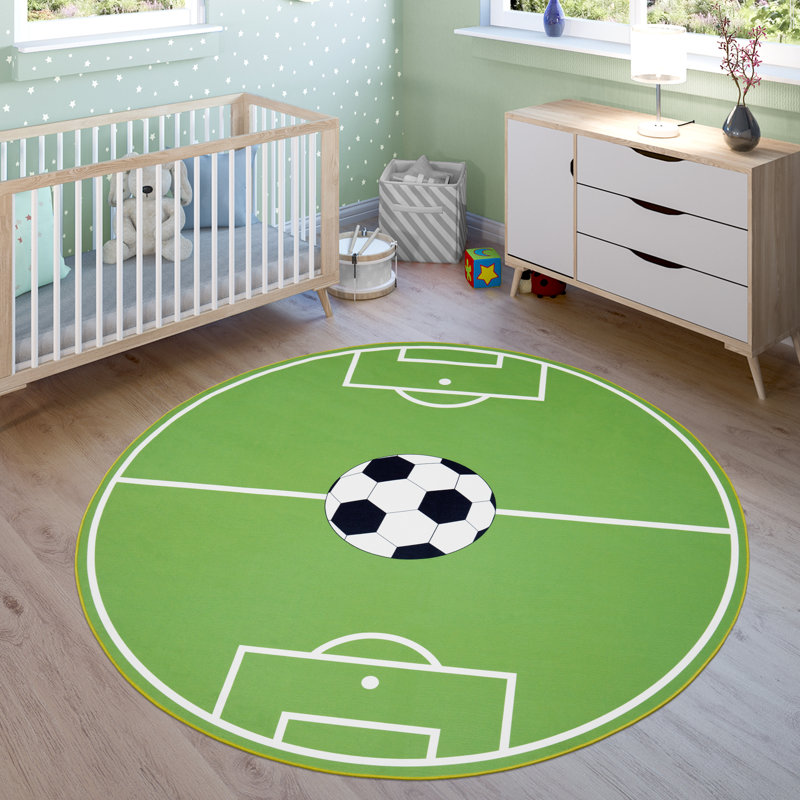 Peristeronari Flatweave Green Rug, Round 200cm