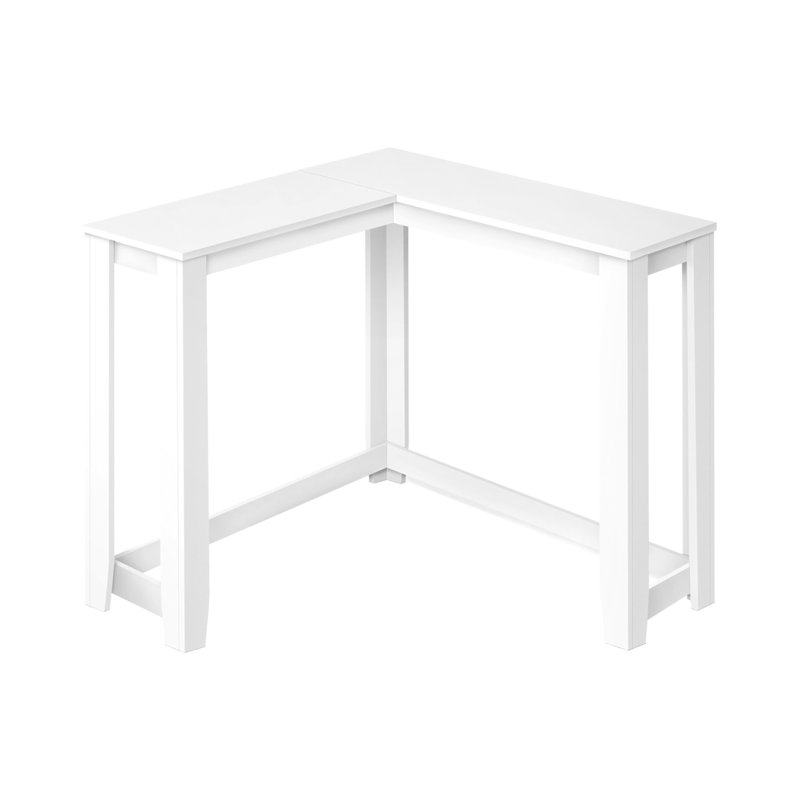 Accent Table, Console, Entryway, Narrow, Corner, Living Room, Bedroom, Laminate, Contemporary, Modern, White