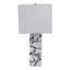 Lampe de table 24 x 12 po en albâtre, blanc