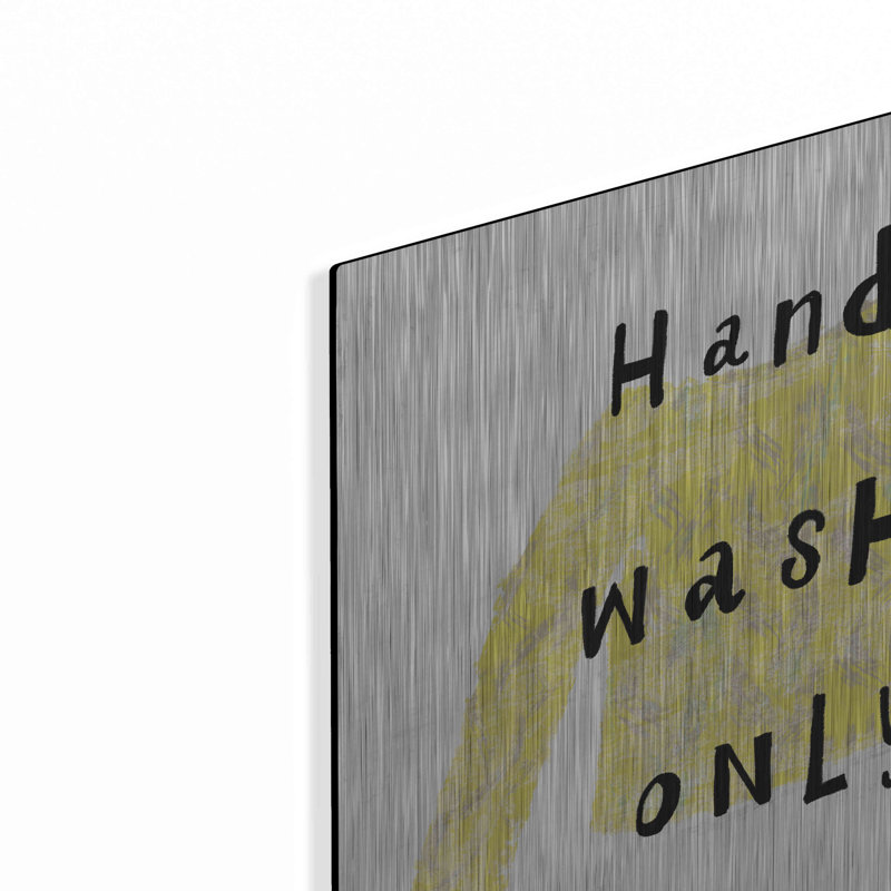 «Laundry Rules IV» par Sue Schlabach, art mural en métal, H 12 po x l 12 po