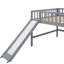 Lit mezzanine bas avec échelle et toboggan-197030247