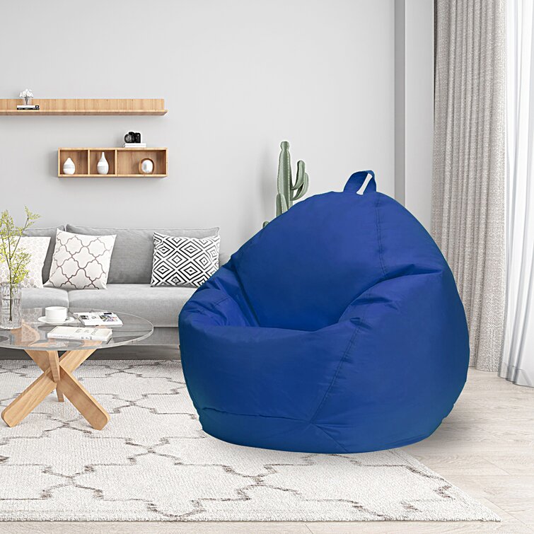 Large Bean Bag Cover Rebrilliant Fabric: Blue 100% Polyester