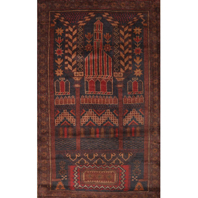 Tapis de la surface brune en laine touffeté à la main Ferrante