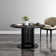 Ceballo Metal Round Dining Table Hollowout Grid Base
