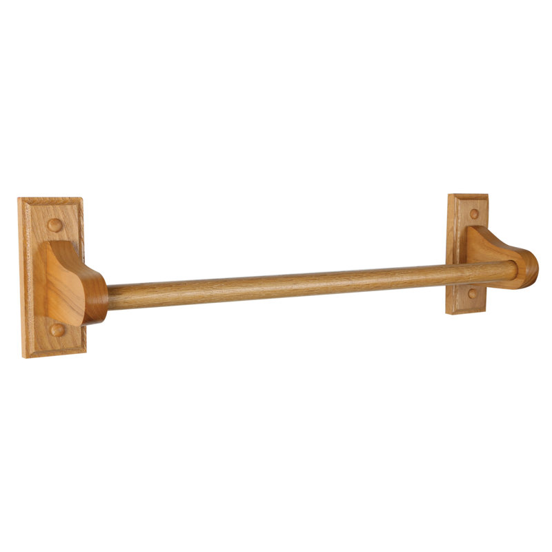 Dalton. Barre à serviettes en chêne miel, H 5,75 po x l 18 po x P 2,5 po