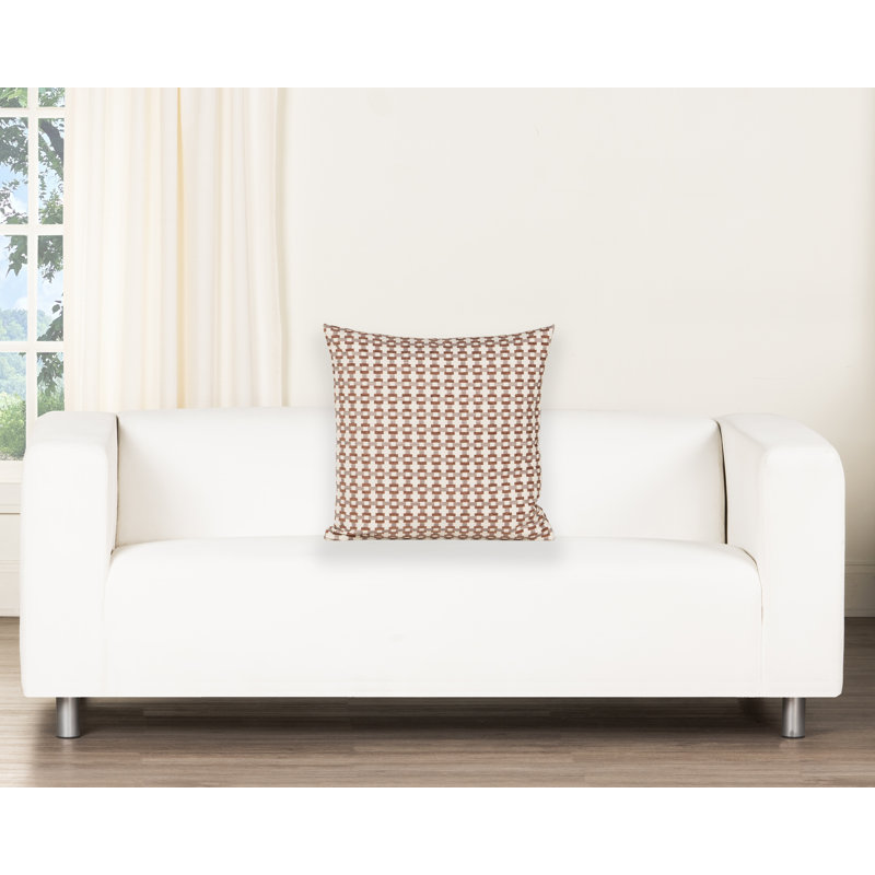 Coussin Birch Lane Stride, Géométrique mauve, Polyester, Carré 17 po