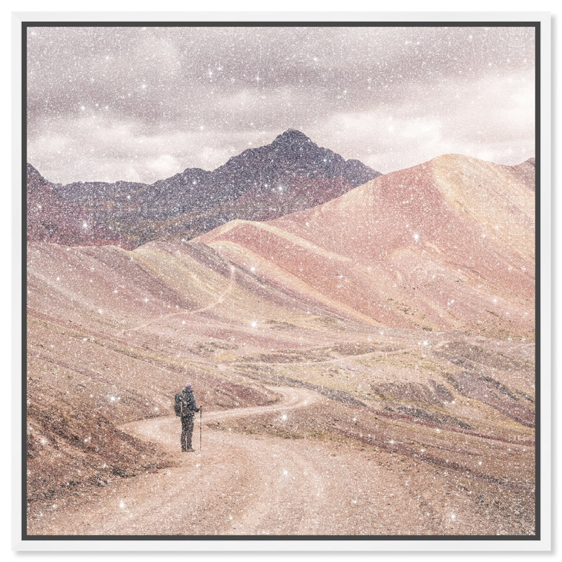 On My Way by Oliver Gal, 31" H x 31" W, White Floater Frame