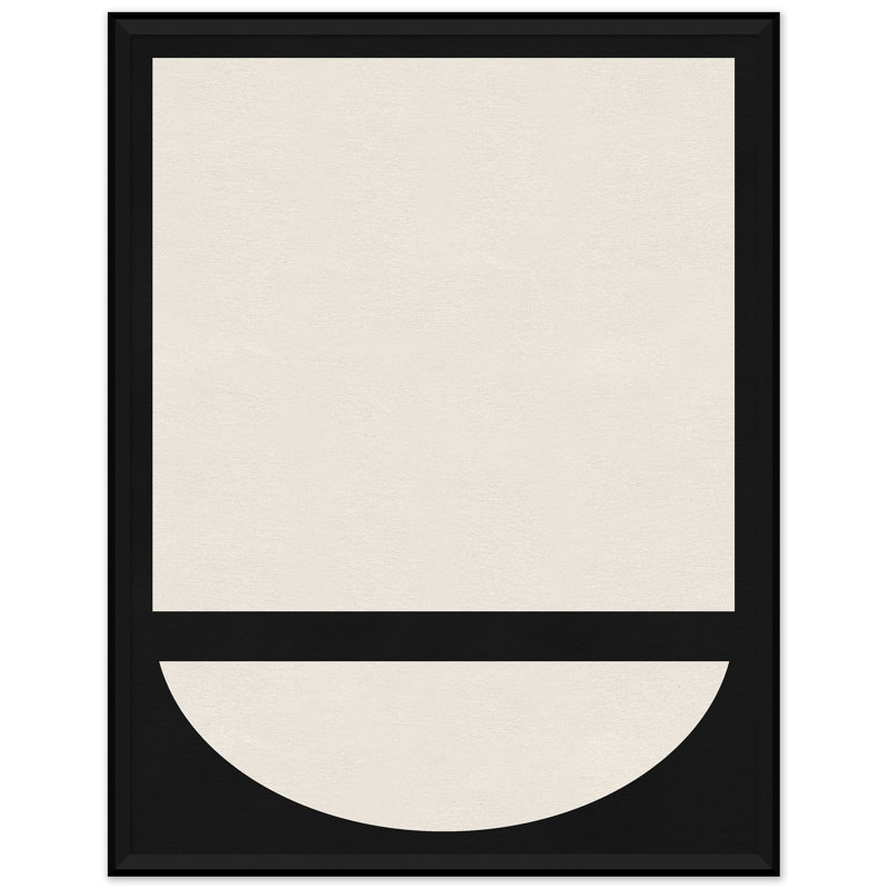 Graphic Shapes In Black And Cream 1 Print by Bespoke By Baker