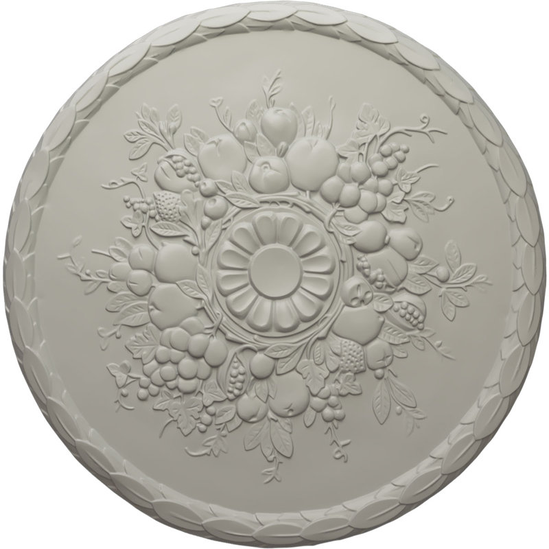 Médaillon Endurathane Acanthus Twist, Pot de crème