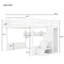 Grand lit mezzanine en bois avec escalier et garde-robe, tablettes de rangement et espace sous le lit, blanc-133332634