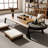 BROWN Oval Solid Wood Coffee Tables-109014293