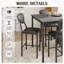 Ensemble de table de salle à manger pour 4 personnes - table de cuisine moderne et chaises rembourrées en cuir synthétique pour petits espaces - pour les salles à manger - Gris-1384005666